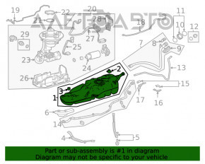 Fuel tank Toyota Highlander 20- 2.4t, 3.5