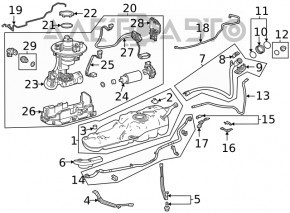 Fuel tank Toyota Highlander 20- 2.4t, 3.5