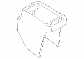 Console central rear part Mitsubishi Outlander 16-21 rest, black, scratches