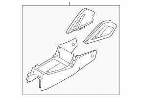 Central console front Hyundai Veloster 12-17