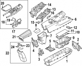 Kia EV6 22-24 center console trim