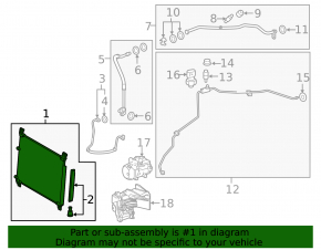 Lexus RX450h 16-22 air conditioner condenser radiator