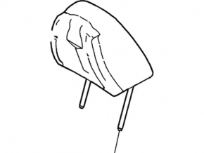 Headrest front left Ford Explorer 11-19 cloth black