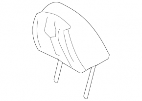 Headrest front left Ford Explorer 11-19 cloth black