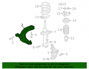 Lower control arm, front right, Mazda CX-3 18-21