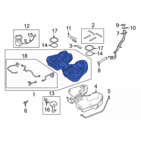 Fuel tank Ford Explorer 13-19