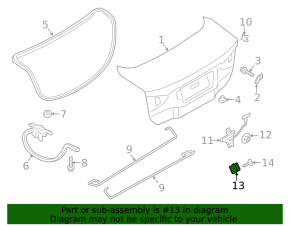 Ford Fusion mk5 17-20 Boot Lid Lock Bracket