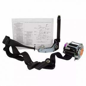 Passenger seat belt with tensioner for Ford Mustang mk6 2015-2017 coupe, black