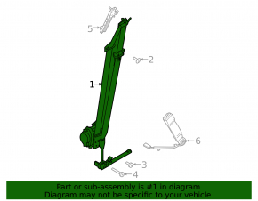 Lincoln Corsair 20-26 Driver's Seat Belt with Tensioner