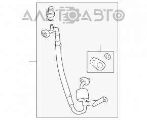 Air conditioning tube condenser-compressor Ford Explorer 11-15