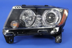 Headlight front left Jeep Compass 14-16 rest dark, headlight corrector TYC