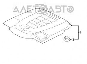 Lexus LS460 07-17 engine cover, broken mount