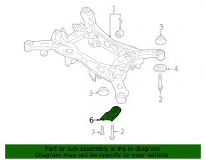 Subaru Forester 25-26 rear subframe lug, left