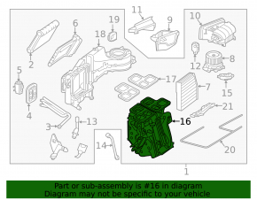 Heater assembly for Infiniti QX30 17-19