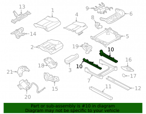 Left passenger seat runner for Volvo XC60 18-26, electric, without frame