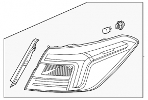 Outer wing light right Honda Civic XI FE/FL 22- 5d