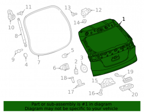 Naked tailgate Chevrolet Bolt EUV 22-23