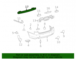 Rear Bumper Reinforcement for Lexus GS300 GS350 GS430 GS450h 06-11