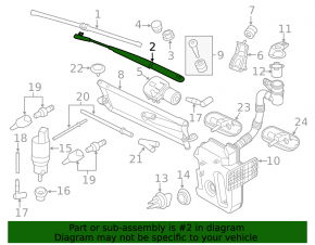 Left windshield wiper arm for VW Jetta 11-18 USA