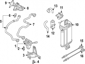 Crankcase exhaust pipe for VW Tiguan 18-24 with sensor