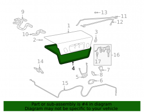 Lexus IS200 IS300 99-05 Trunk Lid Seal