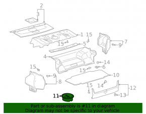 Lexus ES300 ES330 spare tire tray insert