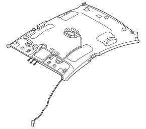 Kia Forte 4d 17-18 headliner, no sunroof, grey, dry-cleanable, dents, cracks
