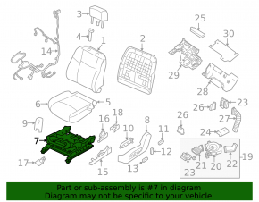 Nissan Murano z52 15-24 driver's seat longitudinal adjustment motor with bracket