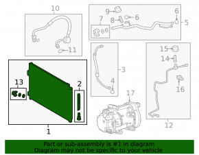 Lexus RX350h 23-26 Japan-built air conditioner condenser radiator