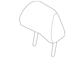 Headrest 2nd row left Kia Niro 17-19 HEV, PHEV leather, gray