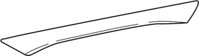Trunk door molding above number Infiniti QX30 17-18