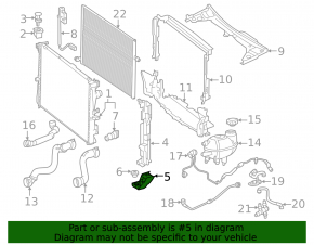 Radiator bracket lower right Mercedes C-class W205 15-21 aluminum