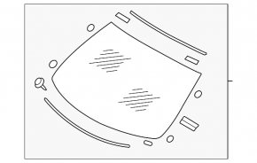 Windshield Infiniti Q50 15-16 without rain sensor and camera