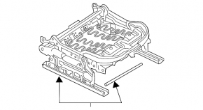 Mazda 6 18-21 manual passenger seat runners, without frame