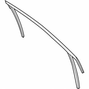 Upper door molding, front right, Ford Escape MK3 18-19, matte, with glass seal