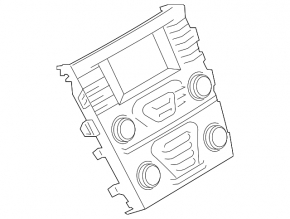 Ford Fusion mk5 13-20 SYNC 1 radio control panel, for dual-zone climate control, coating defect