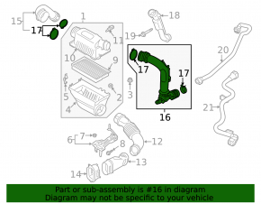 Air duct from filter left Ford Explorer 22-24 3.0T