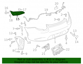Right rear bumper mount Mazda MX-5 16-25