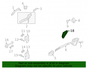 Rear right door speaker bracket for Mazda CX-50 23-25