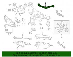 Upper longitudinal arm rear front right Mercedes W221