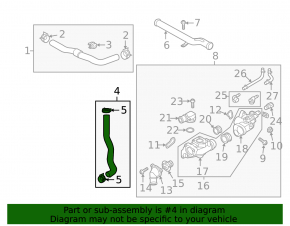 Lower cooling hose Hyundai Azera 12-17 3.3