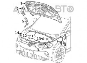 Boot lid bumper VW Jetta 19-