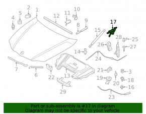 Right hood hinge for BMW 335i e92 07-11