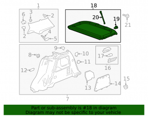 Buick Encore 13-19 Trunk Shelf Black