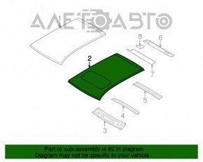 Metal roof for Jeep Compass 11-16 with sunroof