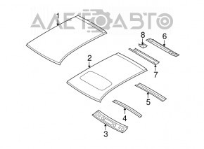 Metal roof for Jeep Compass 11-16 with sunroof