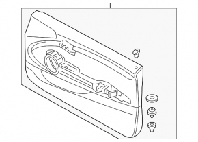 Door trim card front left Mini Cooper F56 3d 14-23 black