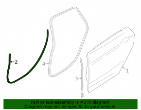 Rear left door seal BMW 4 F36 15-20 Gran Coupe