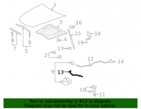 Lexus LS460 LS600h 07-17 Hood Lock Trim