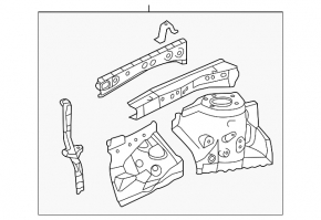 Toyota Avalon 13-18 front right quarter panel, burgundy, with glass